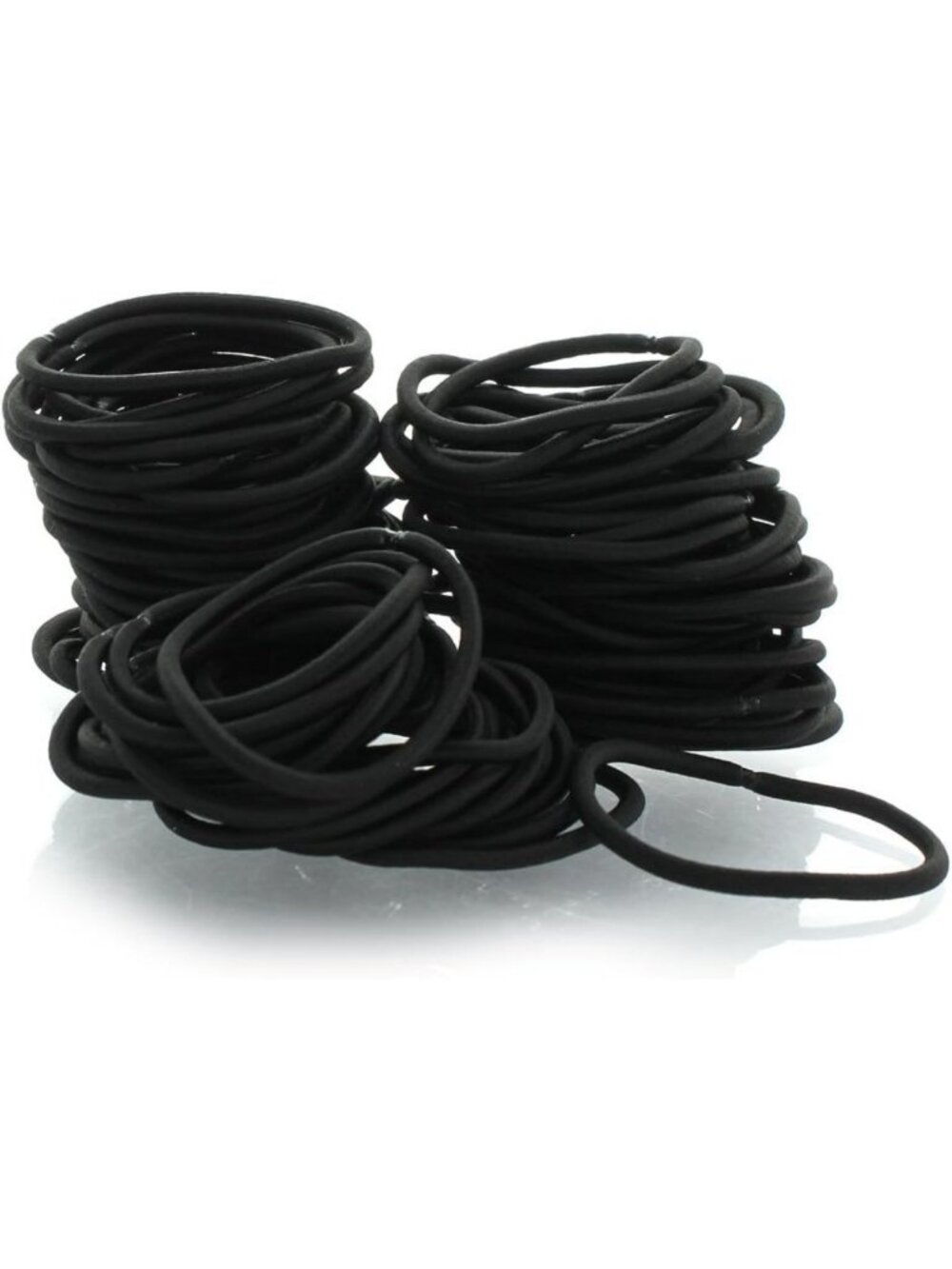 Professional Grade Black Hair Elastics - 1000 Pack, Strong Ponytail Holders